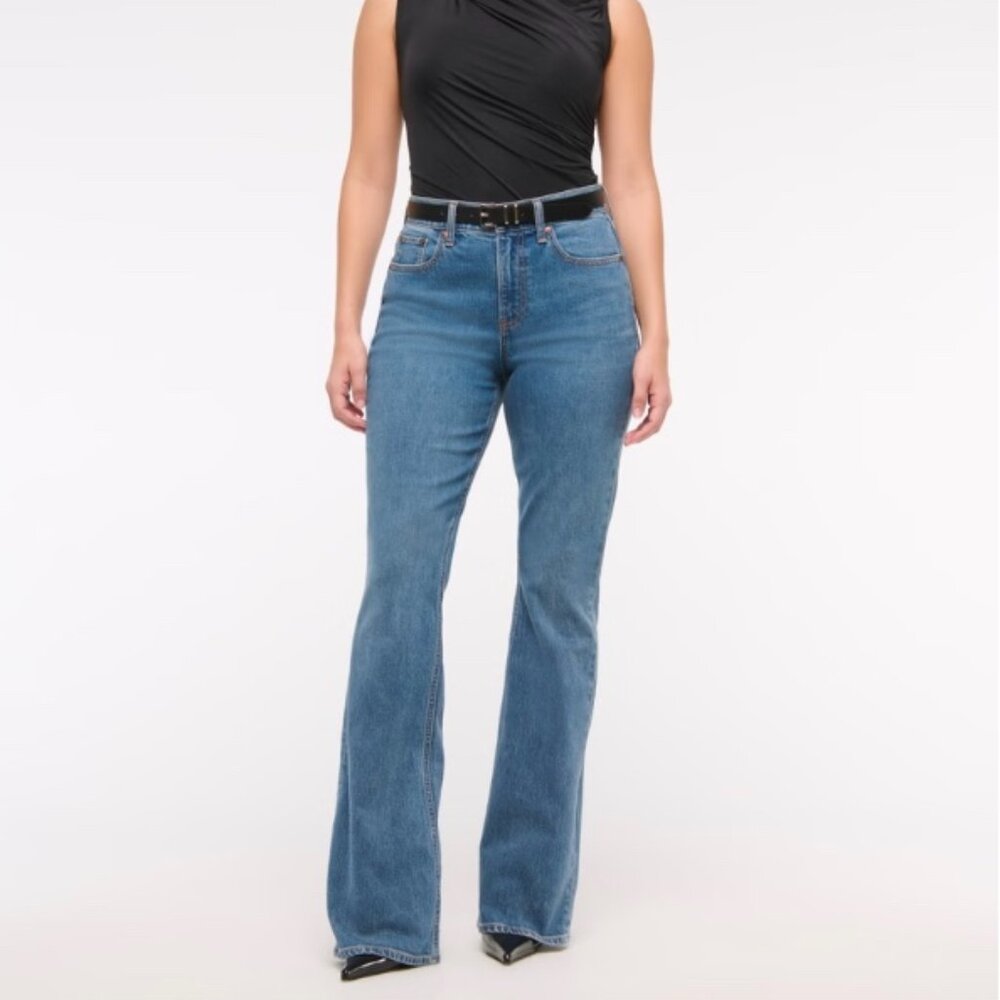 Abercrombie Curve Love Mid Rise Bootcut Jean